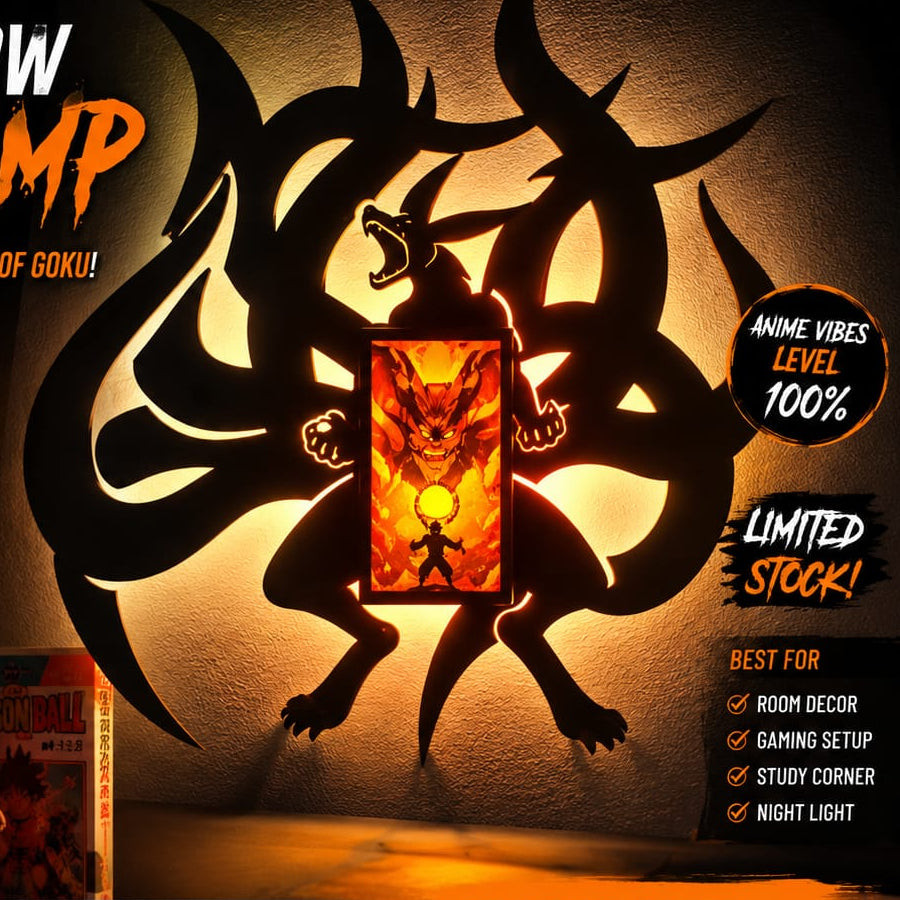 Awaken the Beast Within | Transform Your Wall With the Legendary Kurama Shadow Lamp