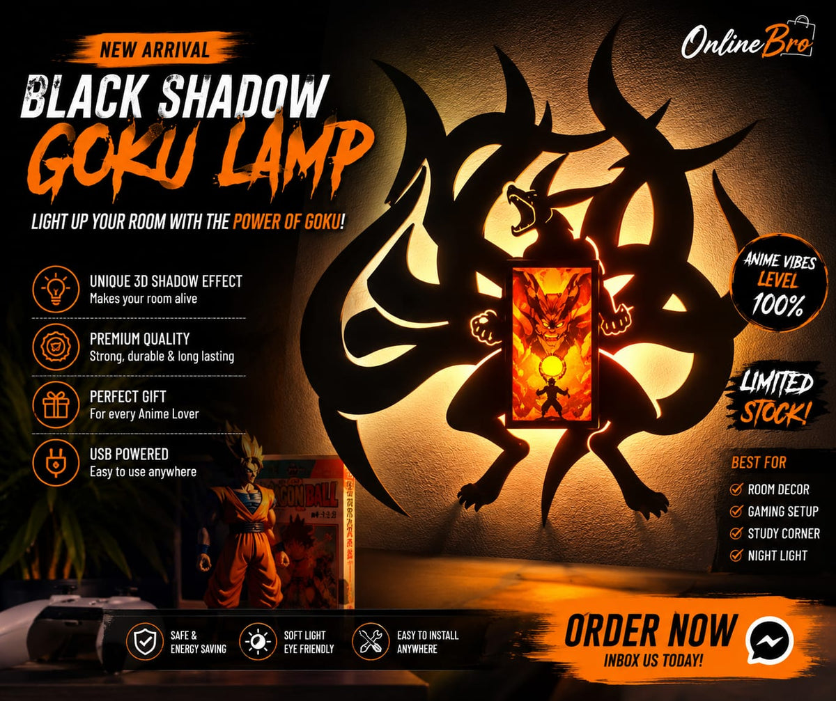 Kurama "Nine-Tails" | Inspired 3D Shadow Lamp