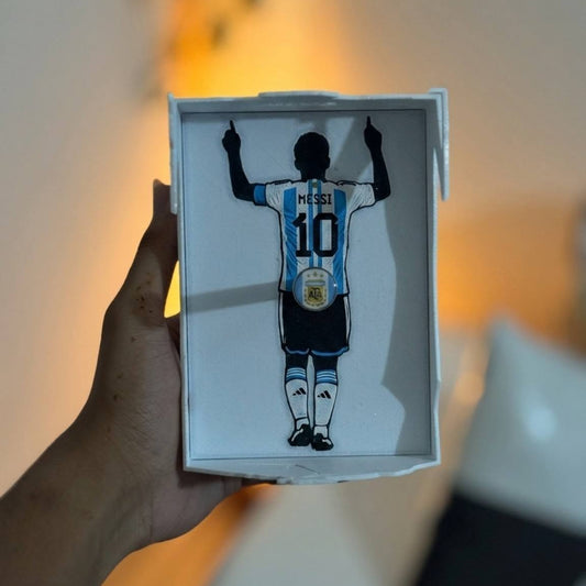 Lionel Messi "The GOAT" | Argentina World Cup Legend 3D Shadow Lamp
