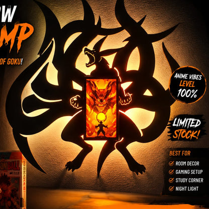 Awaken the Beast Within | Transform Your Wall With the Legendary Kurama Shadow Lamp