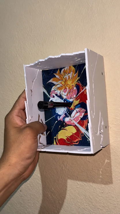 Goku Super Saiyan God | Inspired 3D Shadow Lamp
