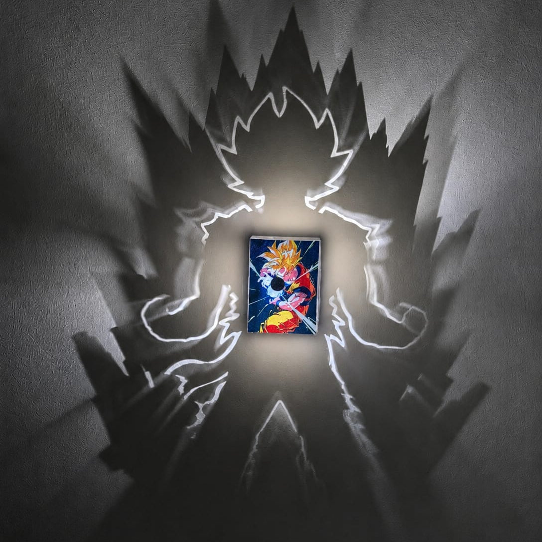 Goku Super Saiyan God | Inspired 3D Shadow Lamp