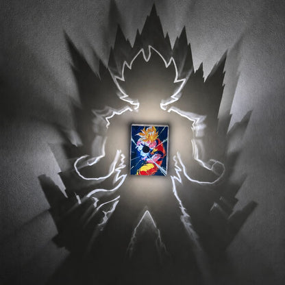 Goku Super Saiyan God | Inspired 3D Shadow Lamp