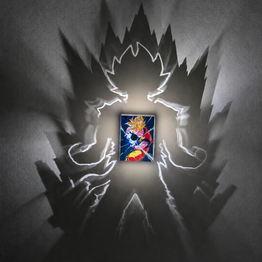 Goku Super Saiyan God  Inspired 3D Shadow Lamp