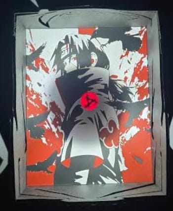 Itachi Uchiha | "Crow Illusion & Mangekyou Sharingan" 3D Shadow Lamp